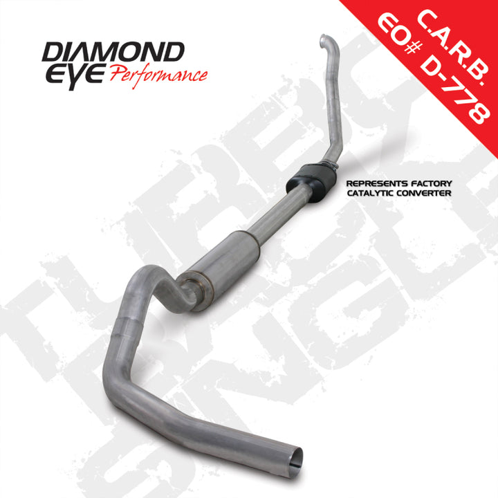 Diamond Eye KIT 4in TB SGL AL: 94-97 FORD 7.3L F250/F350 PWRSTROKE NFS W/ CARB EQUIV STDS - Bull Strap