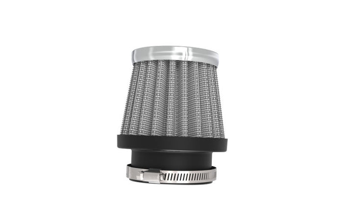 K&N Universal Chrome Filter 1 3/8 inch FLG / 2 1/2 inch Base / 2 inch Top / 2 1/4 inch Height - Bull Strap