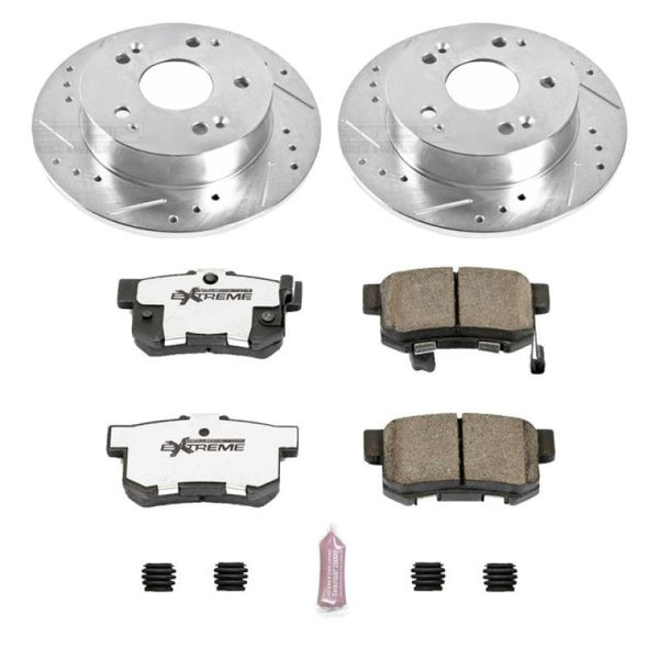 Power Stop 97-01 Acura Integra Rear Z26 Street Warrior Brake Kit - Bull Strap