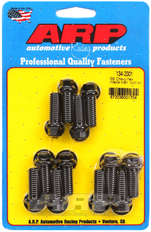 ARP SBC Hex Intake Manifold Bolt Kit - Bull Strap