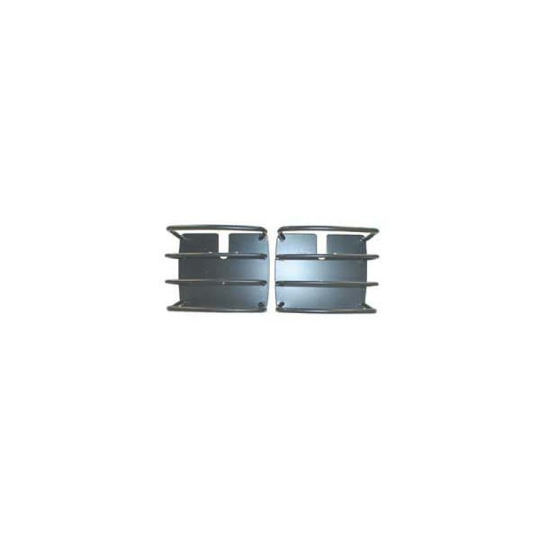 Rugged Ridge 76-06 Jeep CJ / Jeep Wrangler Black Euro Tail Light Guards - Bull Strap