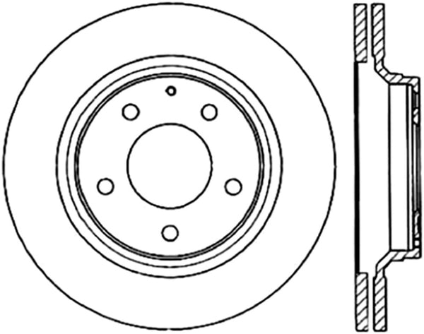 StopTech Slotted & Drilled Sport Brake Rotor - Bull Strap