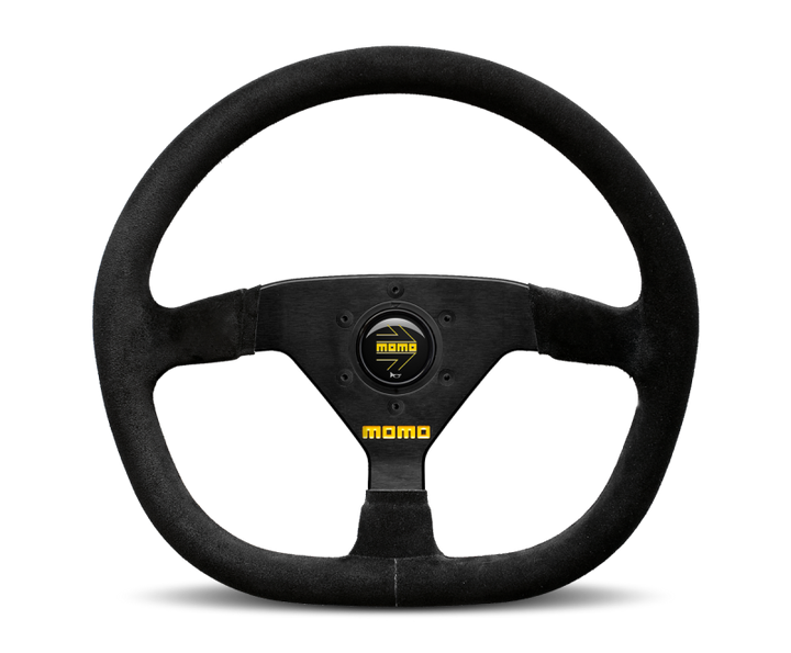 Momo MOD88 Steering Wheel 350 mm -  Black Suede/Black Spokes - Bull Strap