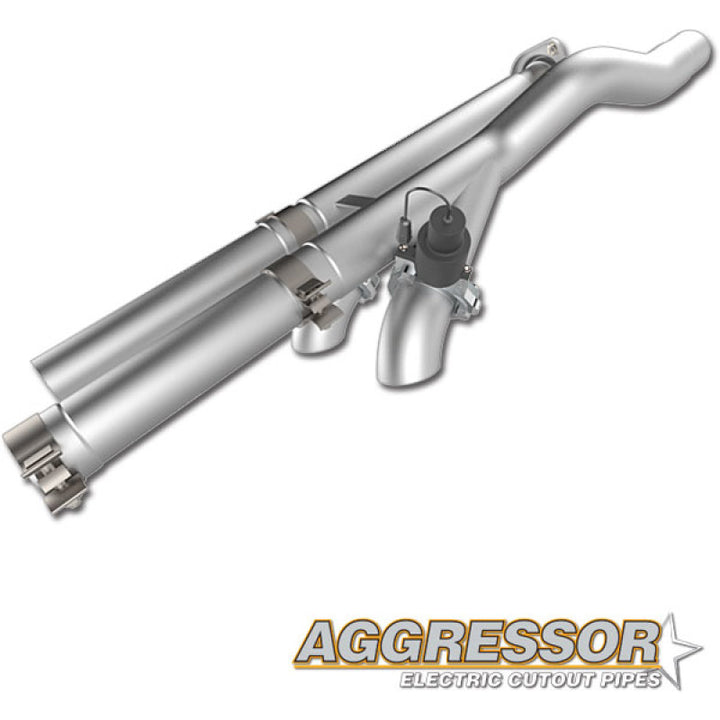 2017-2020 Ford F-150 Raptor QTP Aggressor Cutout Pipes - Bull Strap