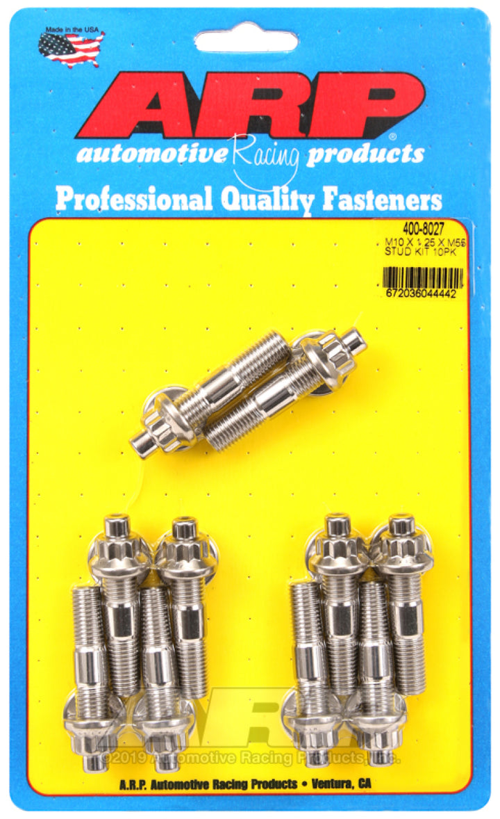 ARP M10 x 1.25 x 55mm Broached Stud Kit (10pcs) - Bull Strap