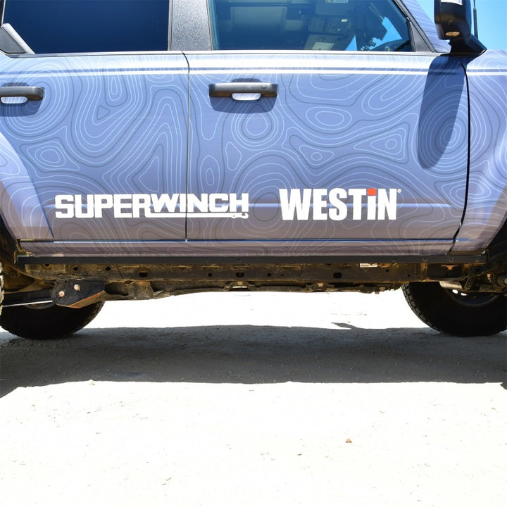 Westin 21-23 Ford Bronco 4dr (Excl. Sport) XTS Pinch Weld Covers - Tex. Blk - Bull Strap