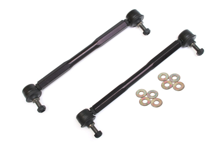 BMR 14-17 Chevy SS Front Sway Bar End Link Kit - Black - Bull Strap