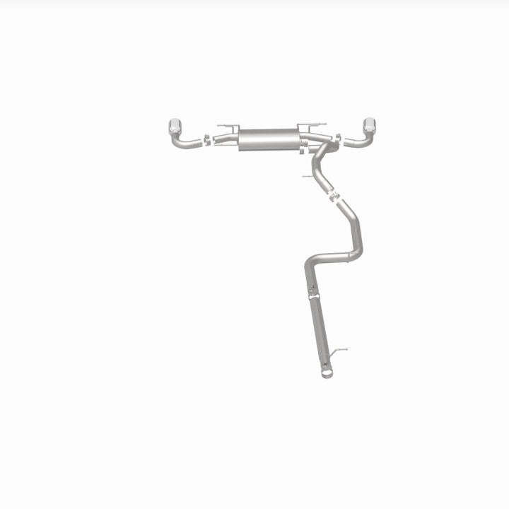 MagnaFlow 10-12 Mazda 3 L4 2.5L Hatchback Split Rear Exit Stainless Cat Back Performance Exhaust - Bull Strap