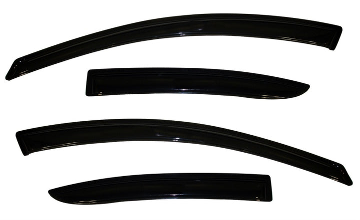AVS 10-13 Mazda 3 Ventvisor Outside Mount Window Deflectors 4pc - Smoke - Bull Strap