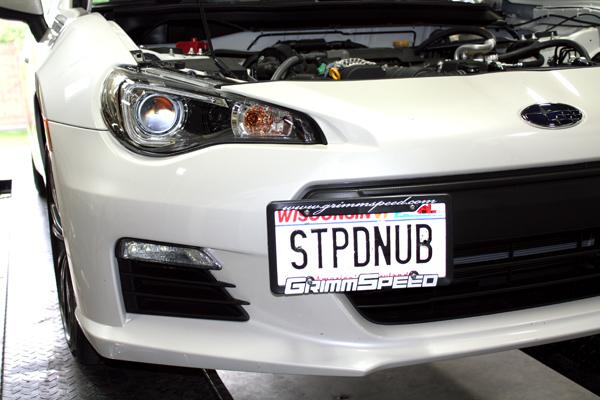 GrimmSpeed 10+ Subaru Legacy/Outback / 13+ Subaru BRZ/13+ Scion FR-S License Plate Relocation Kit - Bull Strap