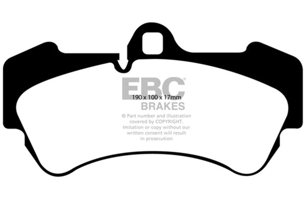 EBC 04-07 Porsche Cayenne 3.2 Yellowstuff Front Brake Pads - Bull Strap