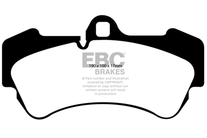 EBC 04-07 Porsche Cayenne 3.2 Yellowstuff Front Brake Pads - Bull Strap