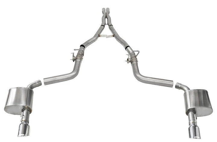 Corsa 15-23 Charger SRT/Hellcat/Redeye 2.75in Valved Catback Dual Rear Exit w/ Single 4.5inPol Tips - Bull Strap