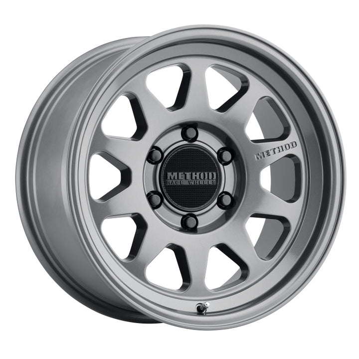 Method MR316 17x8.5 0mm Offset 6x5.5 106.25mm CB Gloss Titanium Wheel - Bull Strap