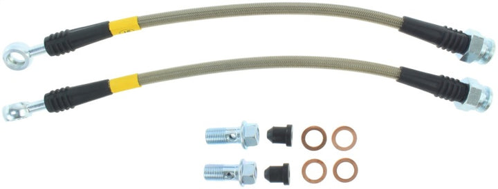 StopTech 2016 Mazda Miata Stainless Steel Rear Brake Lines - Bull Strap