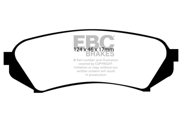 EBC 98-07 Lexus LX470 4.7 Greenstuff Rear Brake Pads - Bull Strap