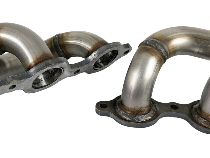aFe Twisted Steel 1-3/4in 304SS Shorty Headers 2019 GM Silverado / Sierra 1500 V8-5.3L/6.2L - Bull Strap