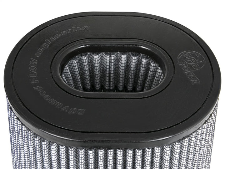 aFe Magnum FLOW Pro DRY S Universal Air Filter 4.5in F / 9inx7.5in B / 6.75inx5.5in T (Inv) / 9in H - Bull Strap