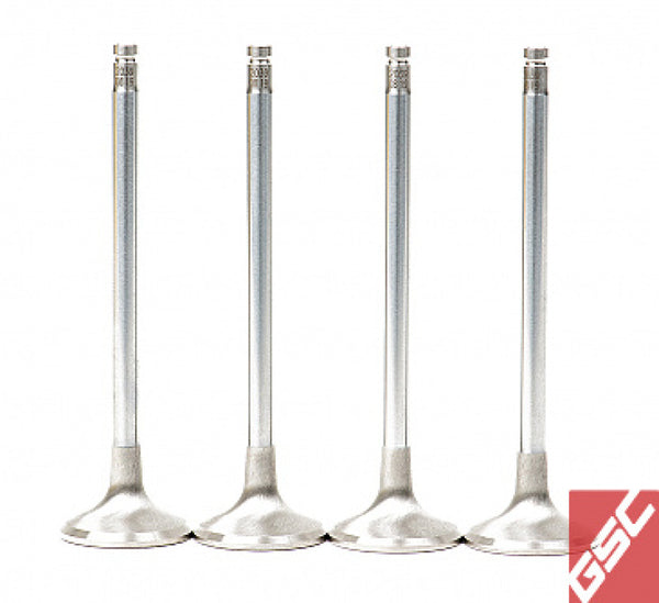 GSC P-D Honda B-Series B16A/B17A/B18C Chrome Alloy Exhaust Valve 28mm Head - 6mm Stem - Set of 8 - Bull Strap
