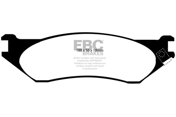 EBC 04-06 Dodge Durango 3.7 Greenstuff Front Brake Pads - Bull Strap