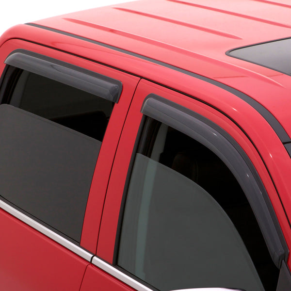 AVS 91-97 Toyota Land Cruiser Ventvisor Outside Mount Window Deflectors 4pc - Smoke - Bull Strap