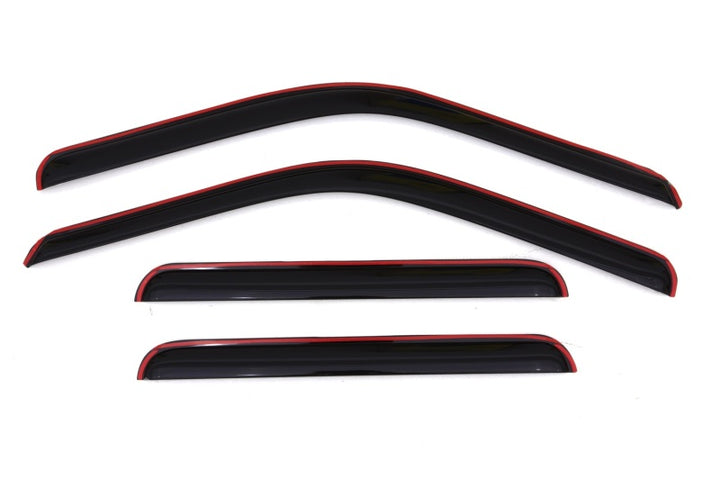 AVS 99-16 Ford F-250 Supercrew Ventvisor In-Channel Front & Rear Window Deflectors 4pc - Smoke - Bull Strap