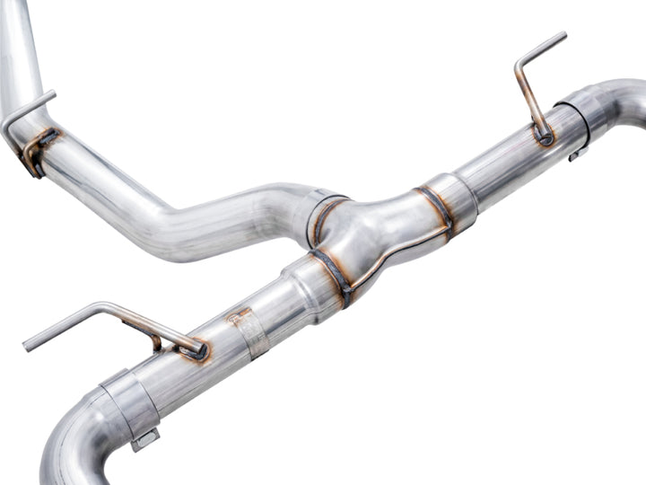 AWE Subaru BRZ/ Toyota GR86/ Toyota 86 Track Edition Cat-Back Exhaust- Chrome Silver Tips - Bull Strap