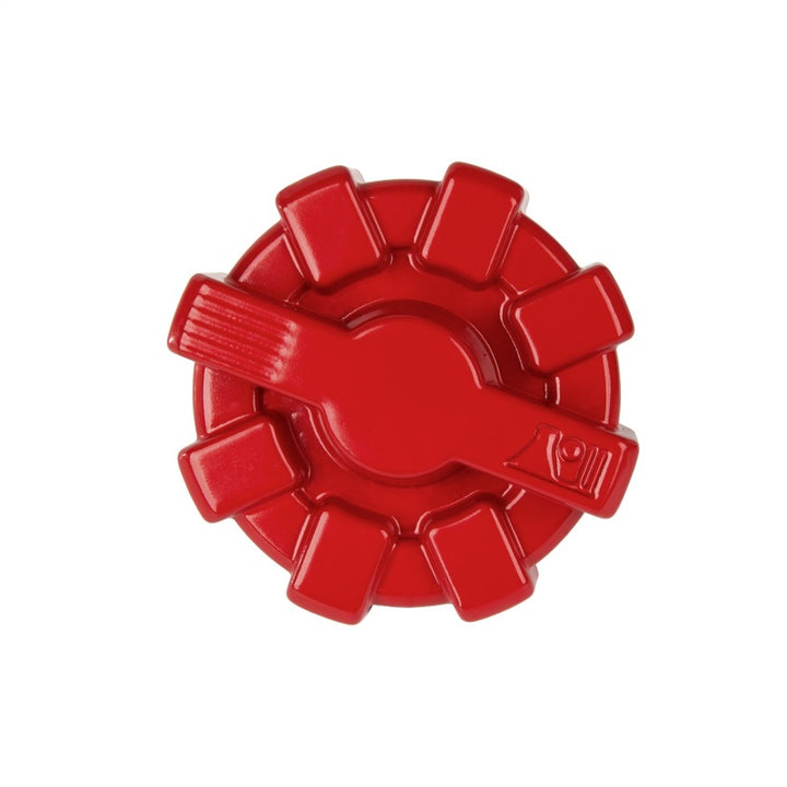 Rugged Ridge 07-20 Jeep Wrangler JK/JL / 2020 Gladiator JT Red Aluminum Elite Fuel Cap - Bull Strap