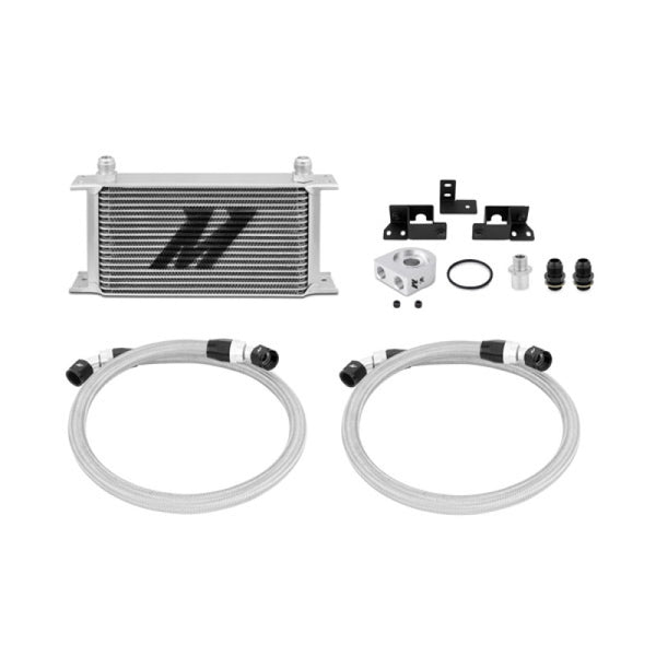 Mishimoto 07-11 Jeep Wrangler JK Oil Cooler Kit - Silver - Bull Strap