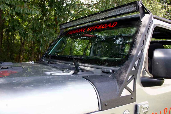 Fishbone Offroad 2018+ Jeep Wrangler JL Windshield Light Bracket - Bull Strap