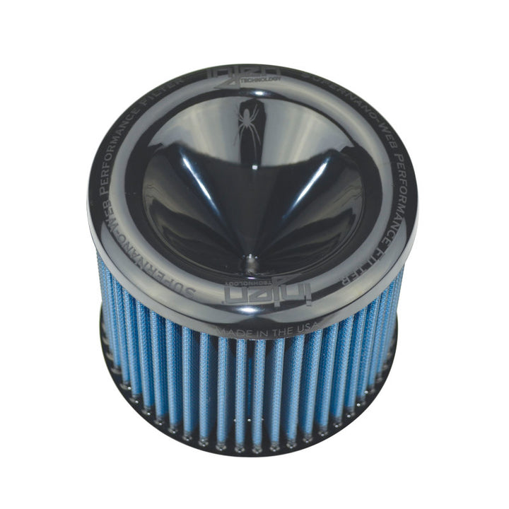 Injen AMSOIL Ea Nanofiber Dry Air Filter - 2.50 Filter 6 Base / 5 Tall / 5 Top - Bull Strap