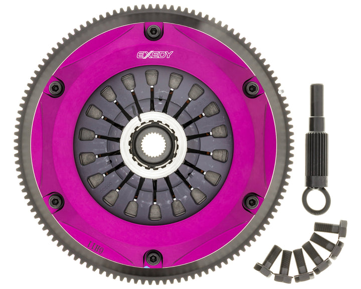 Exedy 1993-1994 Nissan Skyline GTR L6 Hyper Twin Cerametallic Clutch Sprung Center Disc Pull Type - Bull Strap