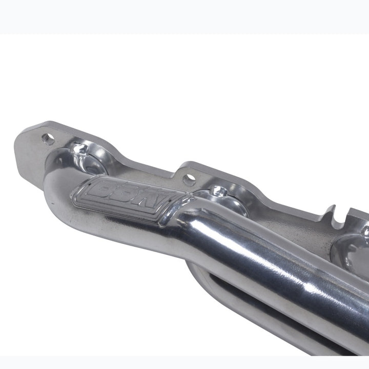 BBK 09-20 Dodge Challenger Hemi 5.7L Shorty Tuned Length Exhaust Headers - 1-3/4in Silver Ceramic - Bull Strap