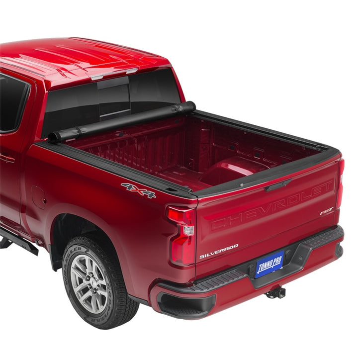 Tonno Pro 14-19 Chevy Silverado 1500 5.8ft Fleetside Lo-Roll Tonneau Cover - Bull Strap