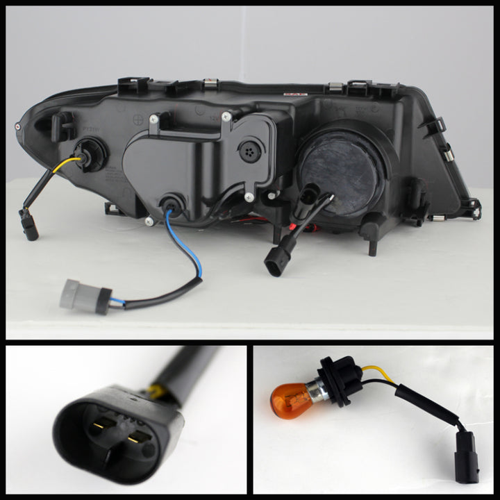 Spyder BMW E46 3-Series 04-06 2 DR Projector Halogen Model- LED Halo Blk PRO-YD-BMWE4604-2DR-HL-BK - Bull Strap