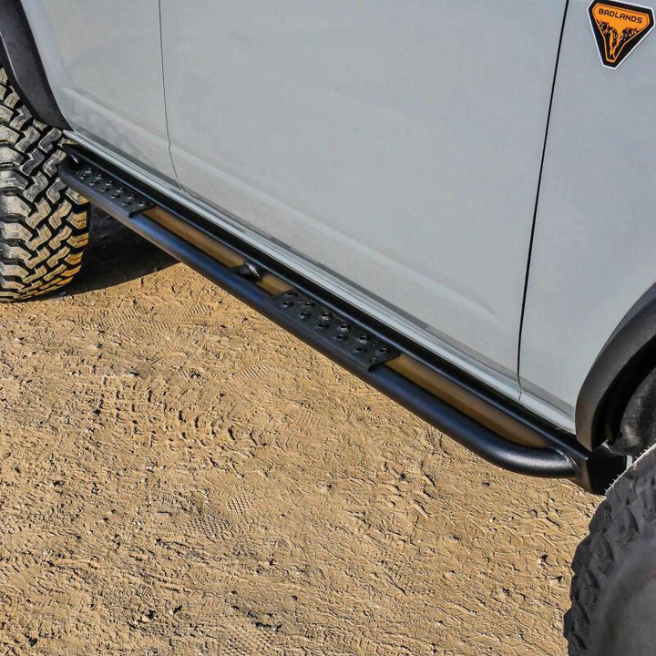 Westin 21-23 Ford Bronco 4dr (Excl. Bronco Sport) Rock Slider - Textured Black - Bull Strap