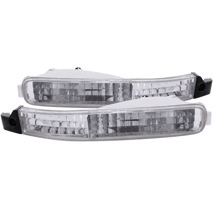 ANZO 1992-1993 Honda Accord Euro Parking Lights Chrome - Bull Strap