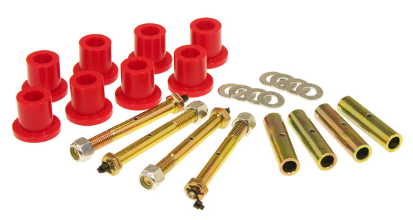 Prothane 87-96 Jeep YJ Front or Rear Frame Shackle Bushings - Red - Bull Strap