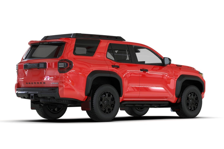 Rally Armor 2025+ Toyota 4Runner Black UR Mud Flap w/ White Logo - Bull Strap