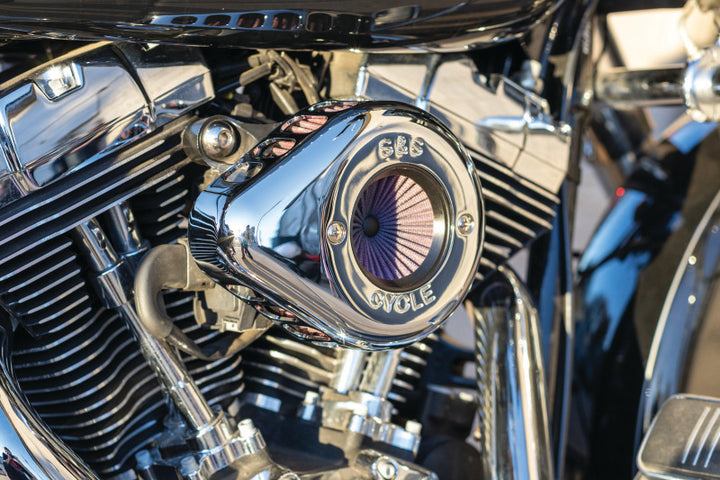 S&S Cycle 01-17 BT Stealth Air Stinger Kit w/ Chrome Teardrop - Bull Strap