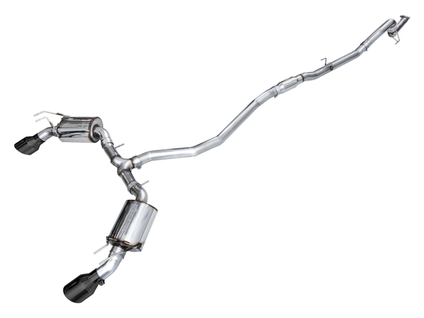 AWE Tuning 22+ Honda Civic Si/Acura Integra Touring Edition Catback Exhaust - Dual Diamond Black Tip - Bull Strap