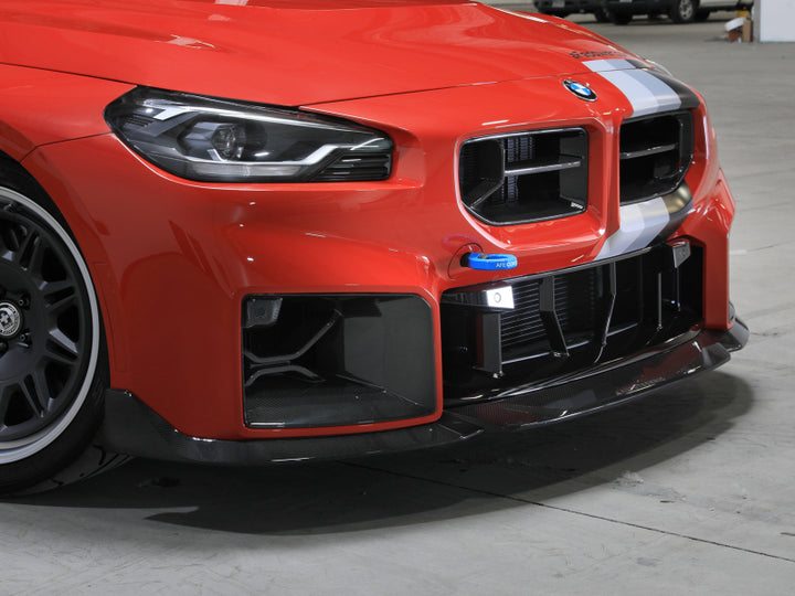 aFe 23-25 BMW M2 (G87) CONTROL Front / Rear Tow Hook - Blue - Bull Strap