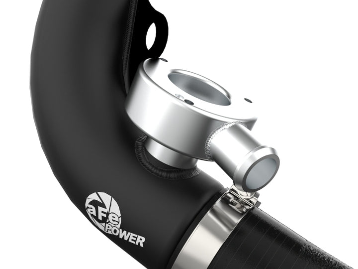 aFe BladeRunner 2 1/2in Intercooler Hot Side Charge Pipe 18-21 Jeep Wrangler JL L4-2.0L (t) - Black - Bull Strap