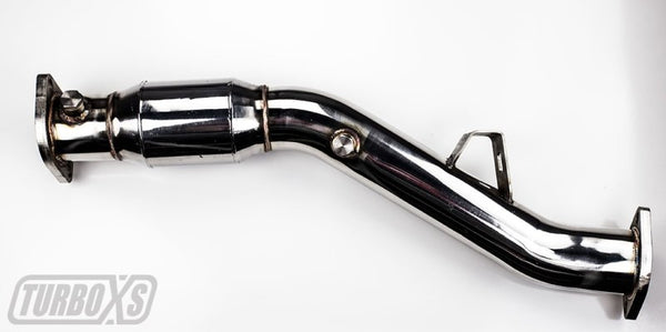 Turbo XS 02-07 WRX-STi  / 04-08 Forester XT High Flow Catalytic Converter Pipe - Bull Strap