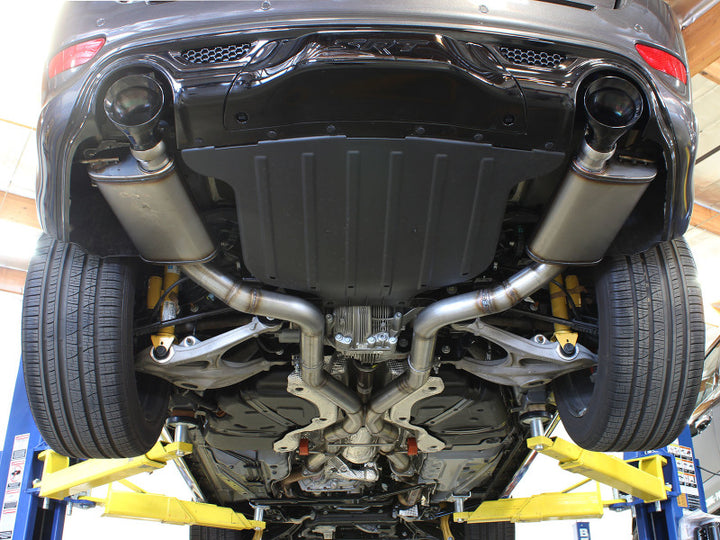 aFe MACHForce XP Cat-Back Exhaust Stainless No Tips 12-15 Jeep Grand Cherokee SRT/SRT-8 V8 Hemi 6.4L - Bull Strap