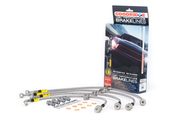 Goodridge 12-15 Honda Civic Si / 13-15 Acura ILX 2.4L (Lrg Disc) Stainless Steel Brake Line Kit - Bull Strap