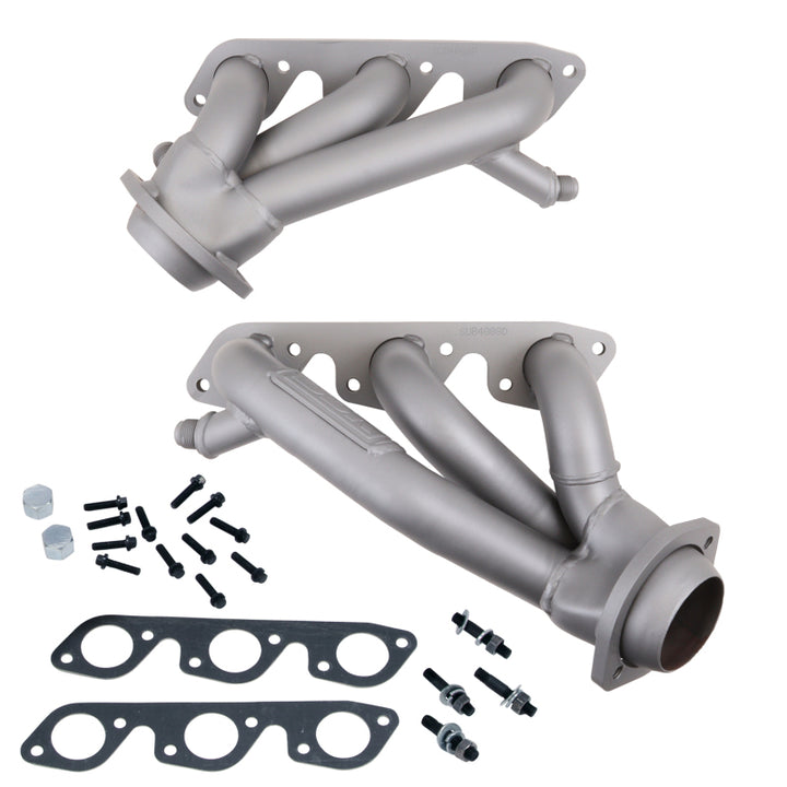 BBK 99-04 Ford Mustang V6 Shorty Tuned Length Exhaust Headers - 1-5/8 Titanium Ceramic - Bull Strap
