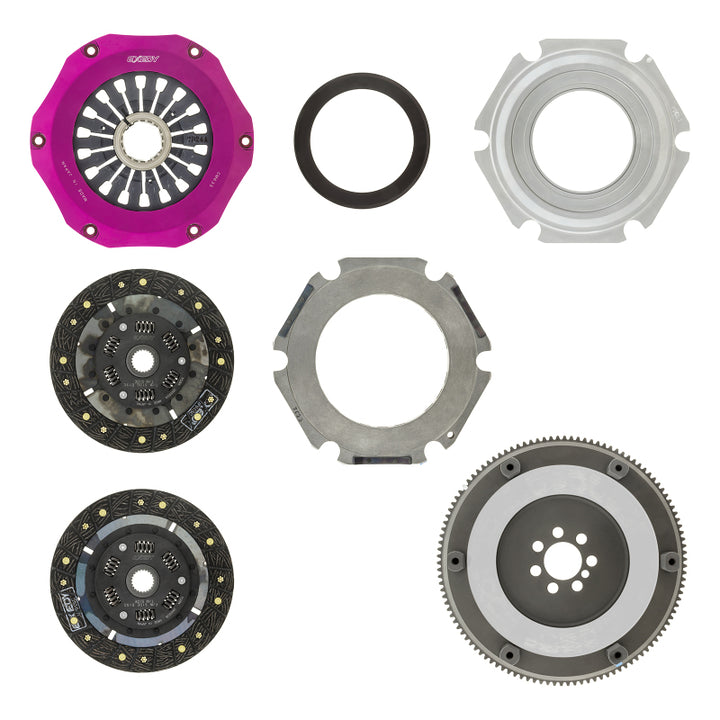Exedy 08-15 Mitsubishi Evo X 4B11T 2.0L Twin-Organic Clutch Kit - Bull Strap