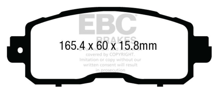 EBC 13+ Nissan Altima 2.5 (L33) Sedan Greenstuff Front Brake Pads - Bull Strap