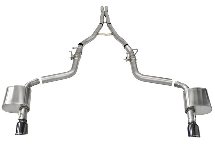 Corsa 2015-2023 Charger SRT/Hellcat/Redeye 2.75in Valved Catback DRE w/ Single 4.5in Blk PVD Tips - Bull Strap